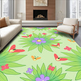 Meadow Blossom Medley Featuring Whimsical Illustrations (Green)