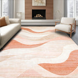 Beige Coral Velvet Area with Absorbent Non Slip Backing and Texture(Beige)
