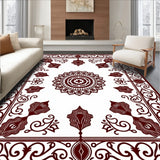 Damask Paisley Motif with Elaborate Swirling Vine(Brown)