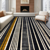 Coal & Bone Stripe Woven Reversible Floor Decor(Gray)