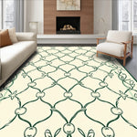Interlocking Lattice Motif with Delicate Vine Accents (Beige) - ODIKA