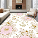Fluttering Butterfly Garden with Blooming Floral Accents(Gold)