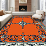 Arabesque Scrollwork Vine Decorative Floor(Orange)
