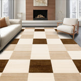 Geometric Beige Brown Accents Modern Area(Beige)