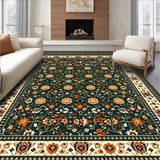 Natural Fiber Modern Jungle Border(Green)