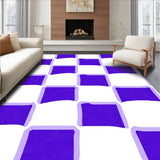 Interlocking Retro Checkerboard Abstract (Purple)