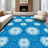 Whimsical Winter Wonderland Interlocking Snow Crystal Tapestry(Blue)