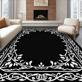 Winter Vine Interlocking Botanical Artistic Contemporary Flair(Black)