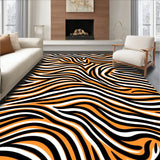 Dynamic Zebra Style Stripe with Asymmetric Flowing Lines(Orange)