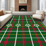 Festive Snowflake Plaid Holiday Path Decorator(Green)