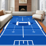 Football Field Central Ball Motif(Blue)