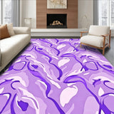 Lilac Chevron Waves with Subtle Abstract Accents(Purple)