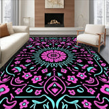 Botanical Insect Medley with Stylized Butterflies and Flourishing Blooms (Black)