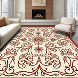 Elegant Scrollwork Floral Jacquard Tapestry Masterfully(Brown)