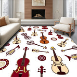 Symphony Orchestra Instrument Collage Floor with Classical(Brown)