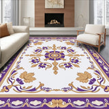 Floral Medallion Transitional Eclectic Luxury(Purple)