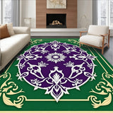 Ornate Damask Motif with and Silver Highlights(Purple)