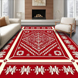 Elegant Nordic Snowflake Arrangement with Stylized Pinecone Highlights(Red)