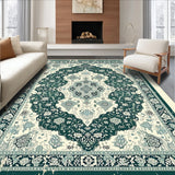 Ultra Soft Area Rug, Non Slip, Stain Resistant, Washable Area Rugs for Living Room, Bedroom, Oriental Distressed Living Room Rug(Green)