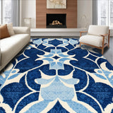 Ultra Soft Area Rug, Non Slip, Stain Resistant, Washable Area Rugs for Living Room, Bedroom, Waterproof Plastic Straw(Blue)