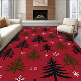 Enchanted Evergreen Forest Magical Celebration Tapestry(Red)