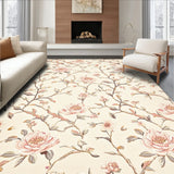 Beige Spring Floral Non Slip Pair(Beige)