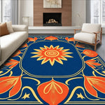 Sunstone Spiral Motif with Radiant Petal Details (Blue) - ODIKA