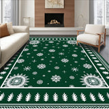 Nordic Yuletide Snowfall Festive Accent(Green)