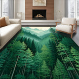 Vibrant Woodland Scene(Green)