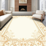 Neutral Beige Scroll Design Featuring Intricate Curvilinear(Beige)