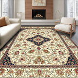 Artisan Floral Medallion Area Classic Farmhouse Decor Collection(Ivory)