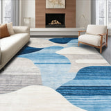 Boho Style Runner Hand Woven Design Area Blue Beige Tones(Blue)
