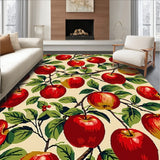 Vibrant Apple Orchard Kitchen Mats Non Slip Bedside Area(Red)