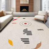 Ultra Soft Area Rug, Non Slip, Stain Resistant, Washable Area Rugs for Living Room, Bedroom, Colorful Retro Bathroom Mat for Music Lovers(Red)