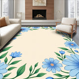 Whimsical Botanical Garden Spiral (Blue)