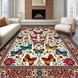 Enchanting Butterfly Motif with Abstract Floral(Yellow)