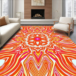 Retro Swirl Featuring Tangerine Burst Design (Orange) - ODIKA