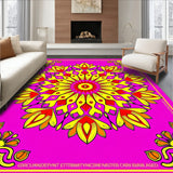Sunburst with Intricate Floral Motifs Decorative(Pink)