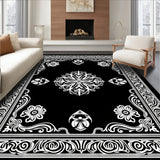 Floral Medallion Scrollwork with Ornate Detailing(Black)