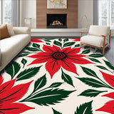 Vintage Poinsettia Bloom Entrance Covering(Red)