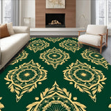 Festive Starburst Medallion and Evergreen Inspired Interlocking Design(Green)
