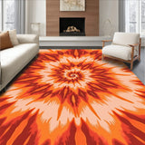 Marbled Vortex Ethereal Stain Contemporary Decorative(Orange)