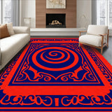 Elegant Spiral Medallion Textured Decorative Flooring Ornament(Red)