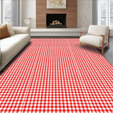 Winter Gingham Print with Symmetrical Grid Formation(Red)