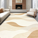Horizon Haze Contemporary Area Featuring Wave(Beige)