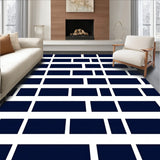 Minimalist Grid Layout with Navy and Contrast (Blue)