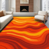 Sunset Horizon Gradient Plush Luxurious Elegant Sheepskin(Orange)