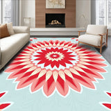 Blossom Machine Throw Accent Floor Covering(Red)