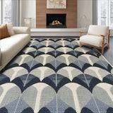 Art Deco Accent with Symmetrical Fan Motif and Metallic Silver Highlights(Gray)