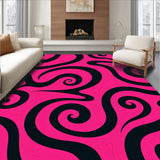 Luxurious Midnight Swirl Abstract Modern (Pink)